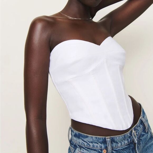 Reformation Pacie Linen Top size 12 NWT $ 178 - Picture 2 of 8